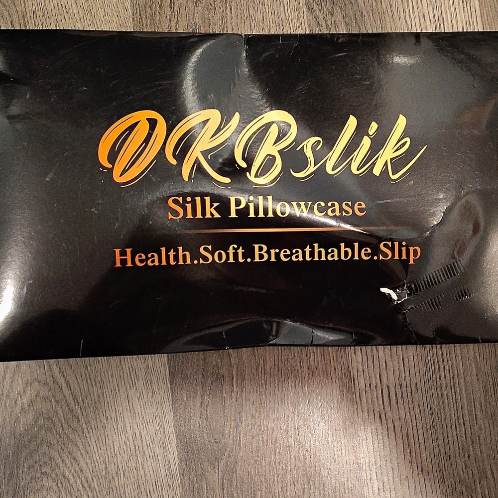 DKBslik Silk Pillowcase Breathable Soft Grey Bedding for Hair and Skin Health